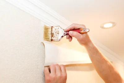 Pose de papier peint à la Queue-en-Brie — revêtements muraux et toiles de verre